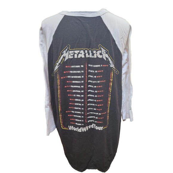 Metallica 2017 Baseball Style Tour Tee Size 2X NOW THAT WE'RE DEAD 2 Sides - Picture 4 of 7